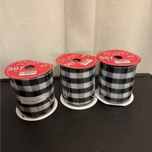 Hobby lobby Black and white checkered ribbon